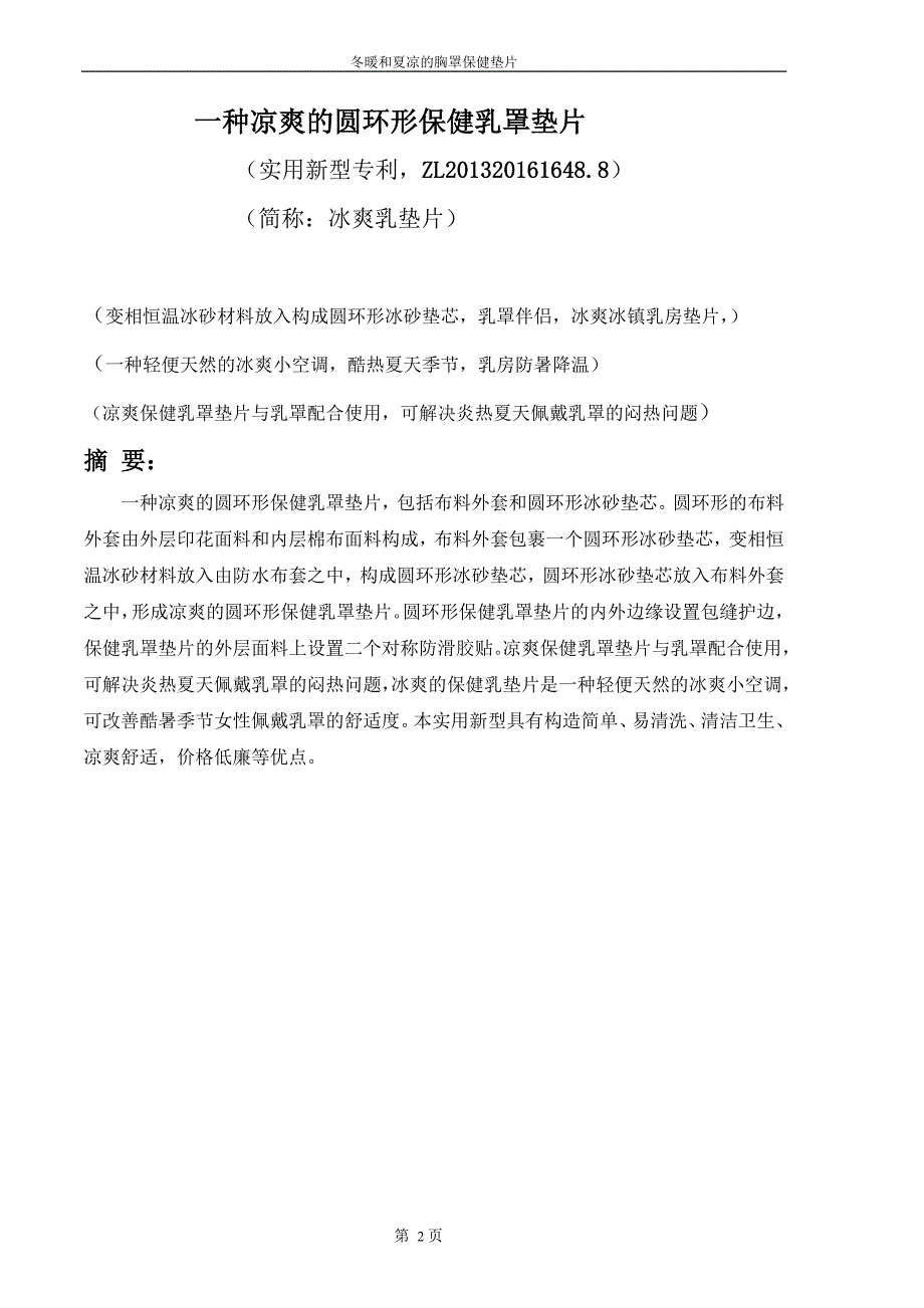 商业计划书碳纤维胸罩保健垫片创业计划书文摘_第3页