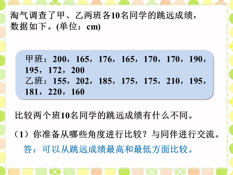 跳远成绩_统计课件_第1页