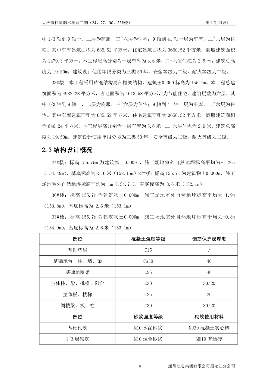 企业组织设计丽水华庭施工组织设计_第4页