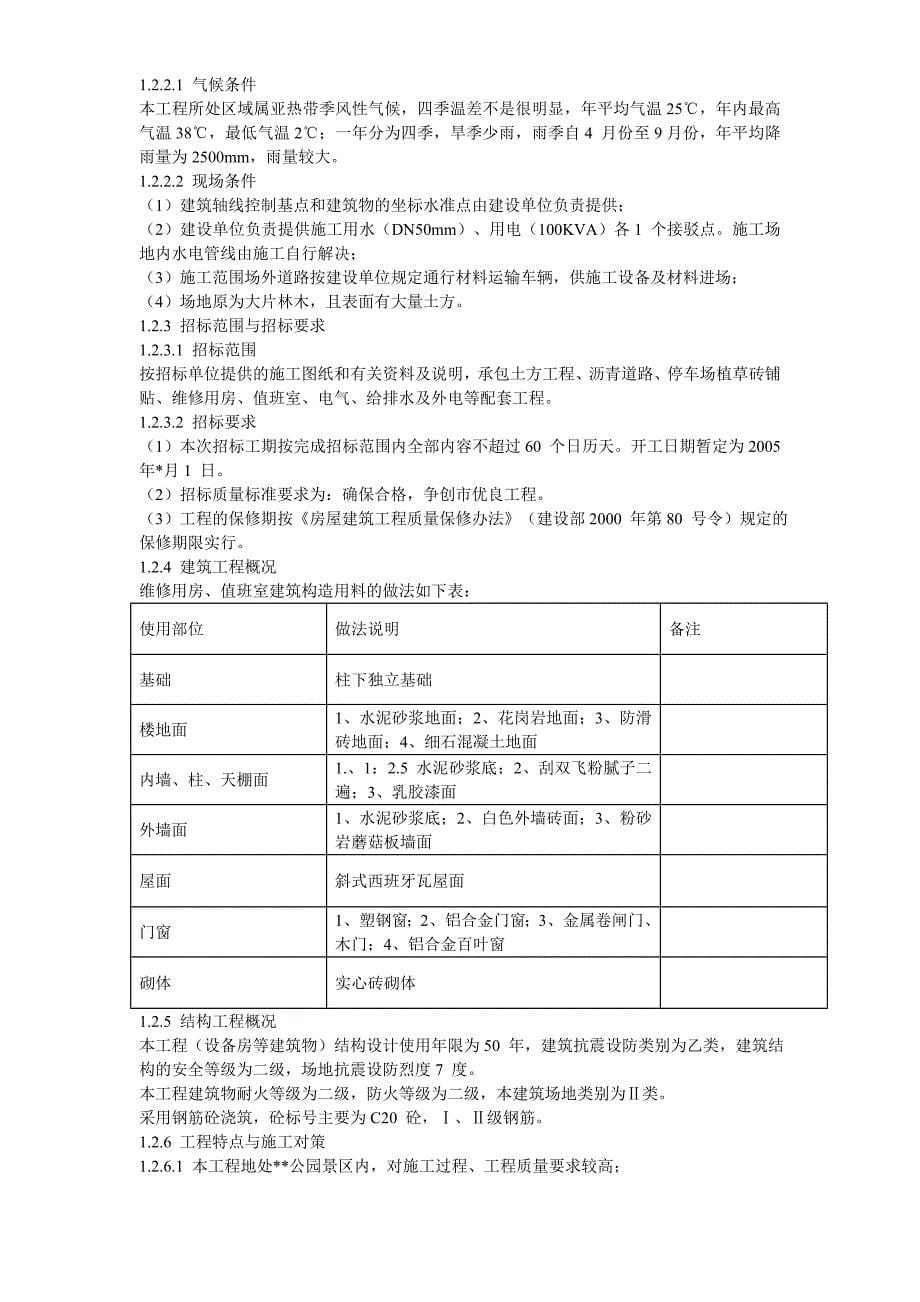 企业组织设计某景区停车场等施工组织设计概述_第5页