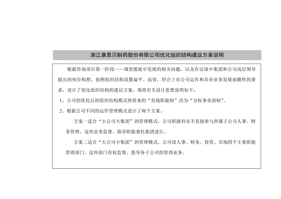 企业组织设计兰康组织结构初稿ding_第1页