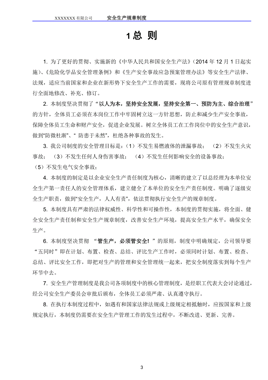 企业管理制度安全生产规章制度电子模板_第3页