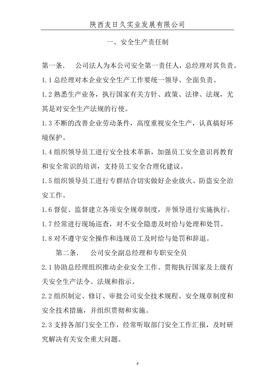 企业管理制度安全规章管理制度_第4页