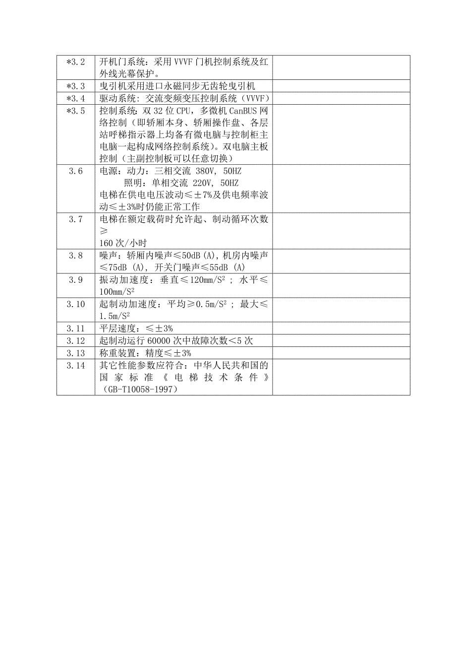 (2020年)标书投标天津市某项目电梯采购招标书_第5页