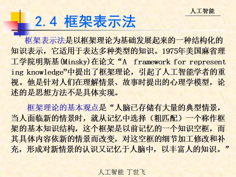 人工智能课件214框架表示法课件备课讲稿_第2页