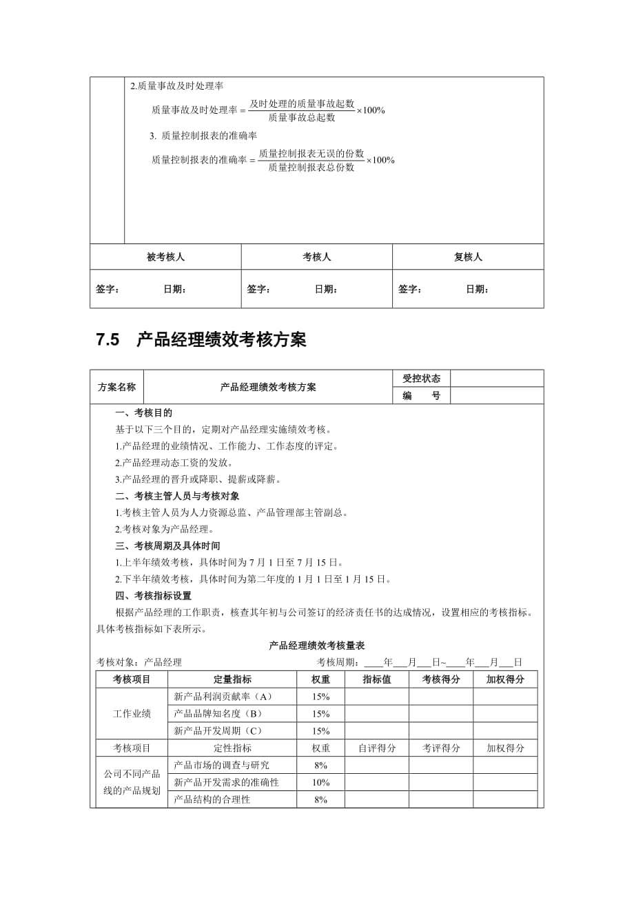 (2020年)产品管理产品规划产品质量人员绩效考核_第4页