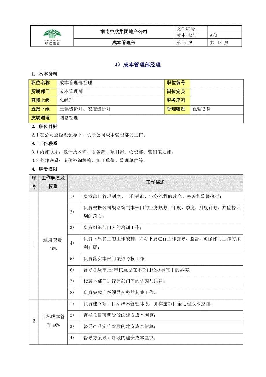 (2020年)成本管理成本控制01中欣集团地产公司成本管理部_第5页