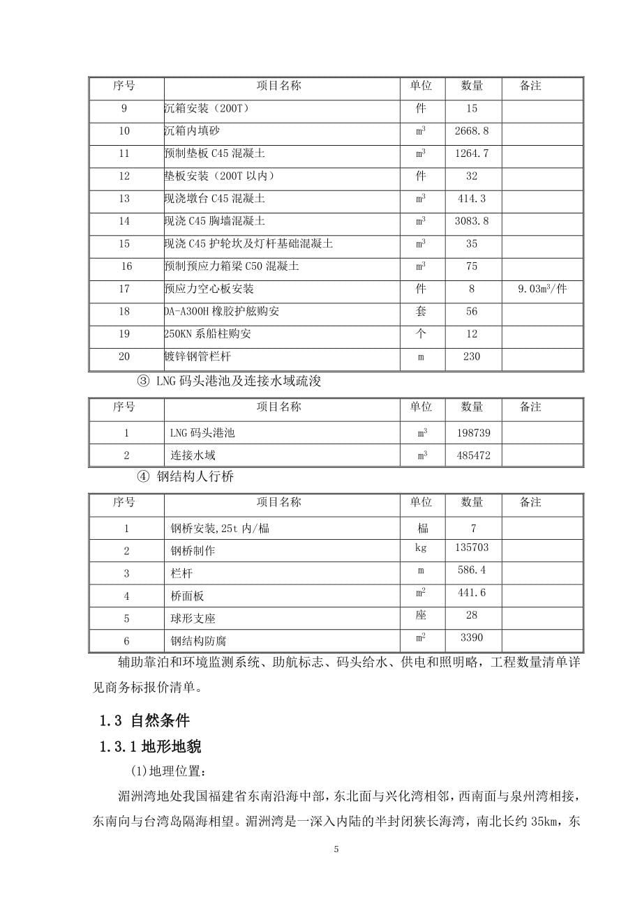 福建LNG码头施工组织设计_第5页