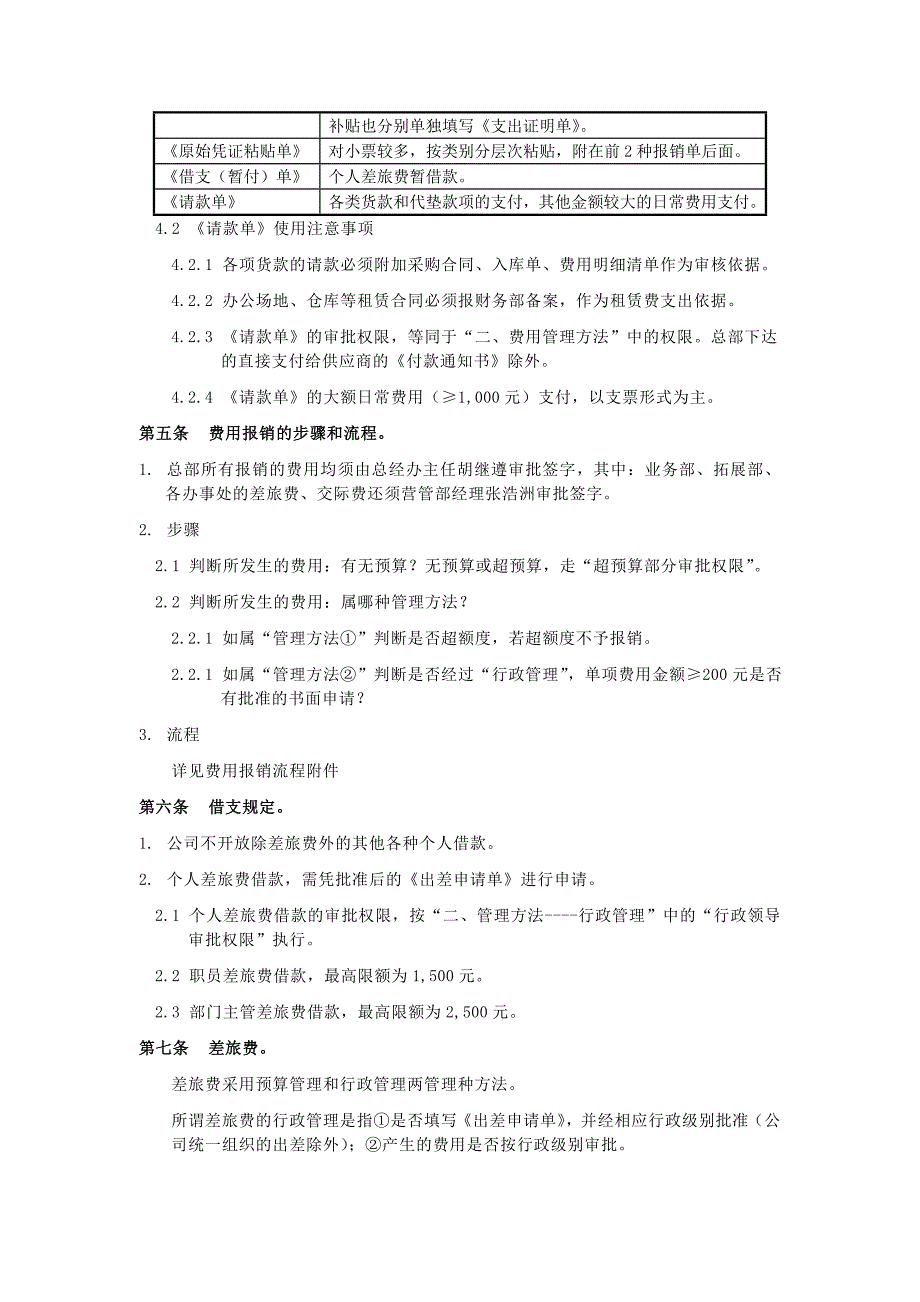 企业管理制度我国公司费用管理制度_第4页