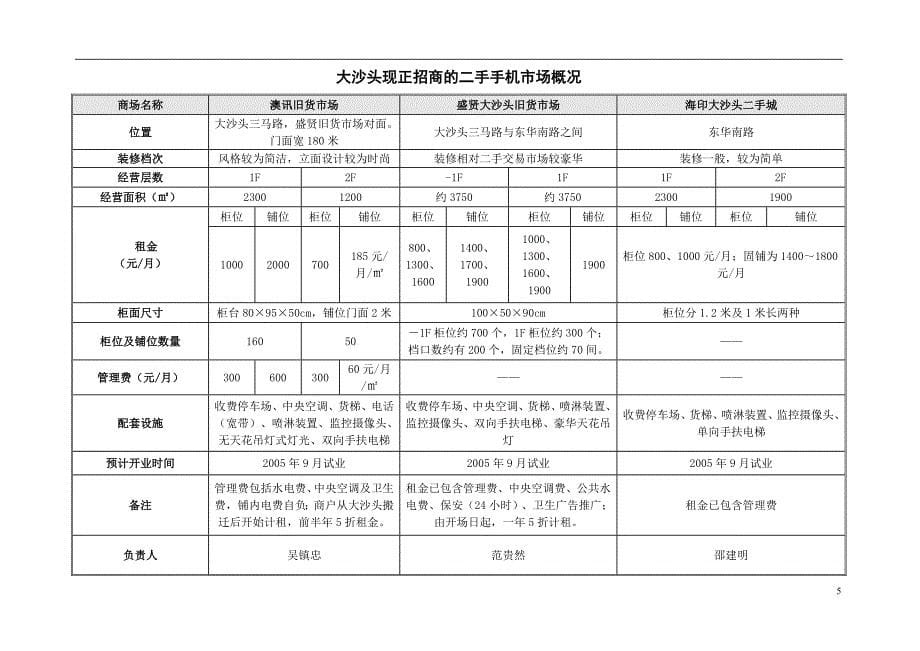 营销策划大沙头旧货专业市场前期策划_第5页