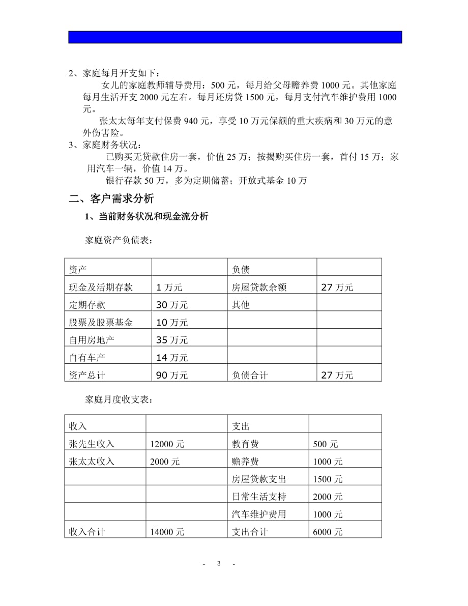 营销策划方案个人理财策划书_第3页