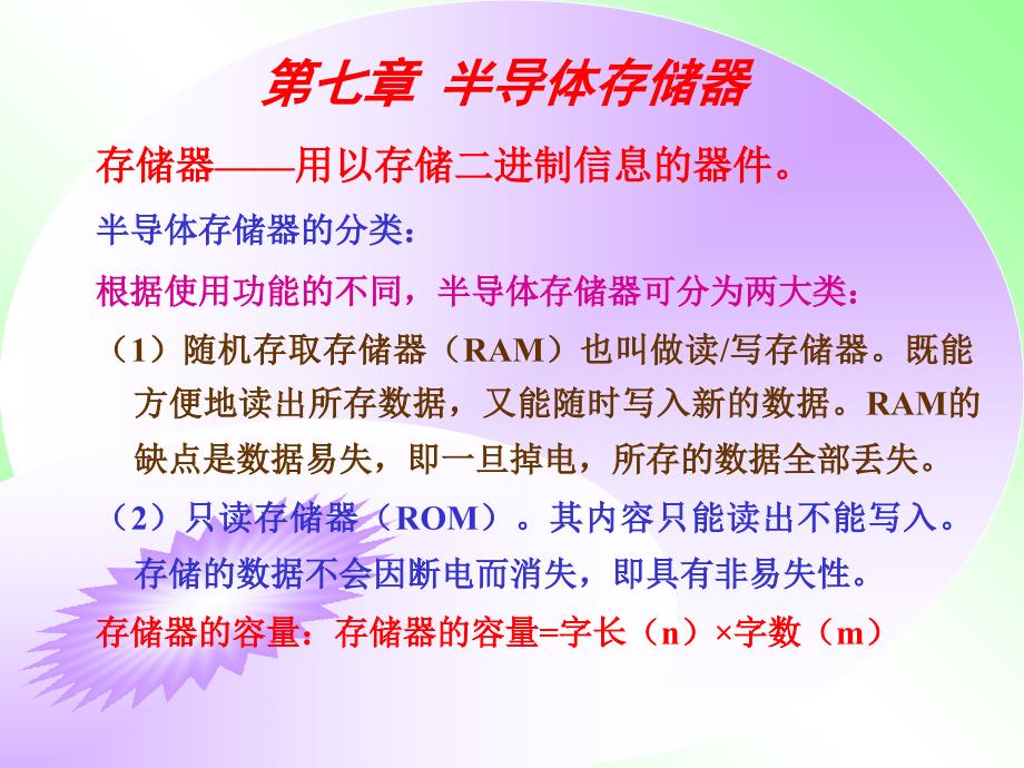 第 七章半导体存储器教学内容_第1页