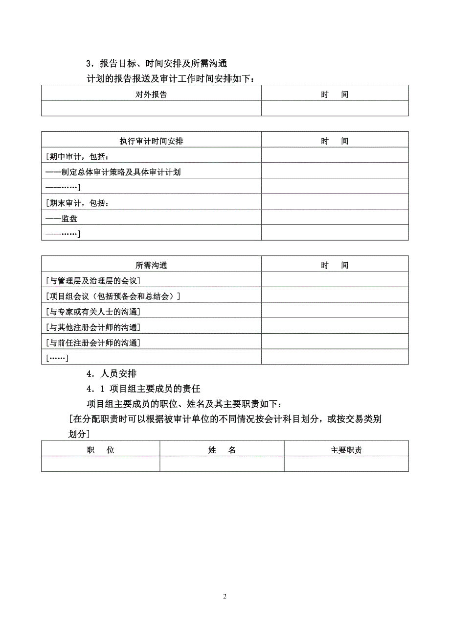 战略管理总体审计策略记录模式范例_第2页