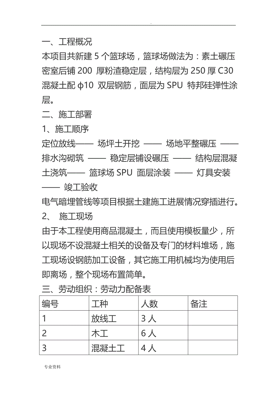 篮球场施工组织方案_第2页