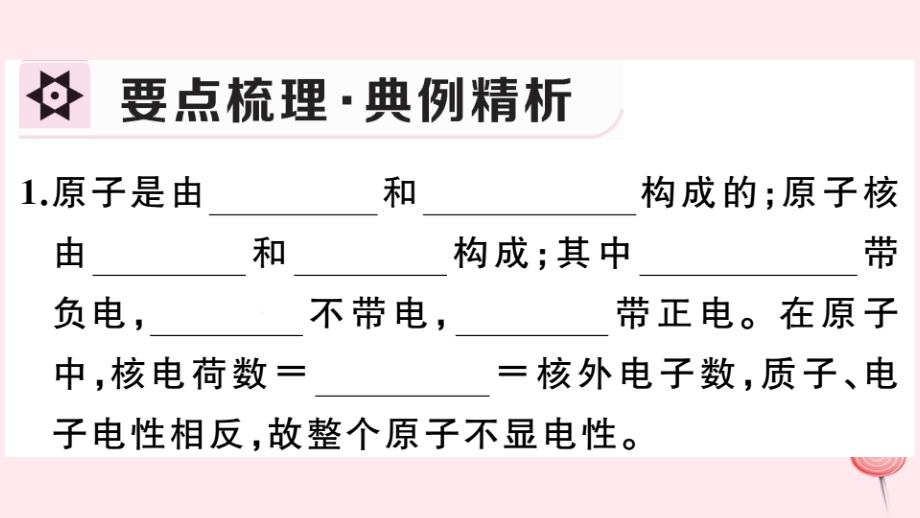 2021学年九年级化学上册第三单元-原子的构成原子核外电子的排布习题课件(新人教版)_第2页