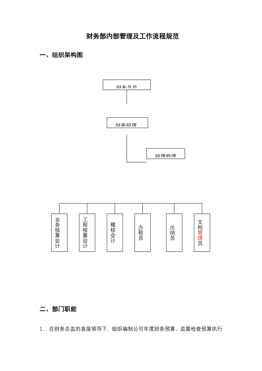 (2020年)流程管理流程再造X公司财务部管理及工作流程_第1页