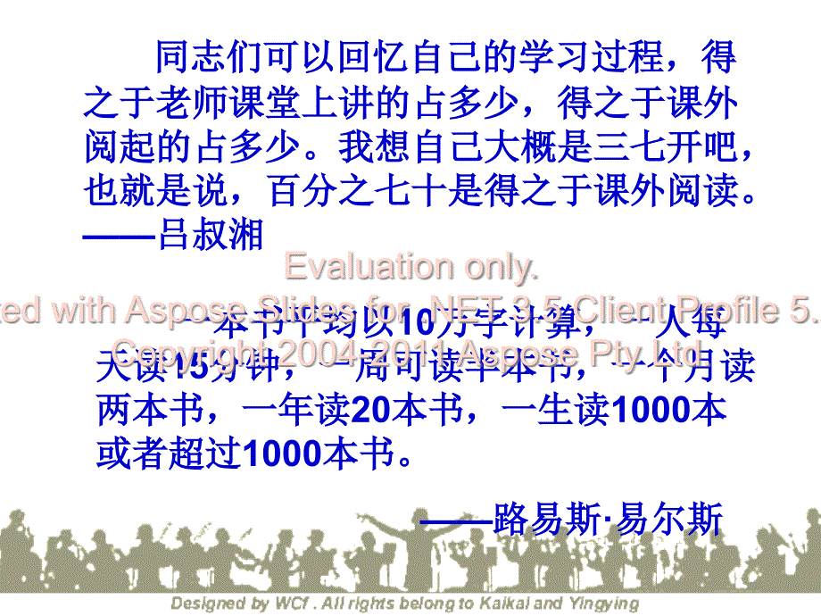 高中学生课外阅的读引导和检测课件_第3页