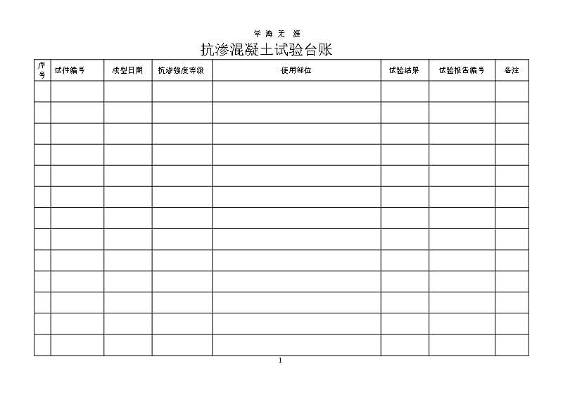 混凝土试验台账（整理）.pptx_第1页