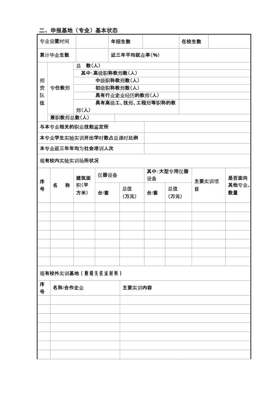 项目管理项目报告实训基地建设项目申报书doc附件3_第5页