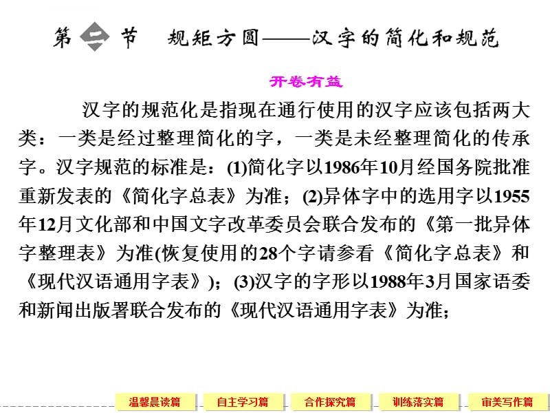 高中语文选修《语言文字应用》3-2规矩方圆——汉字的简化和规范课件_第1页