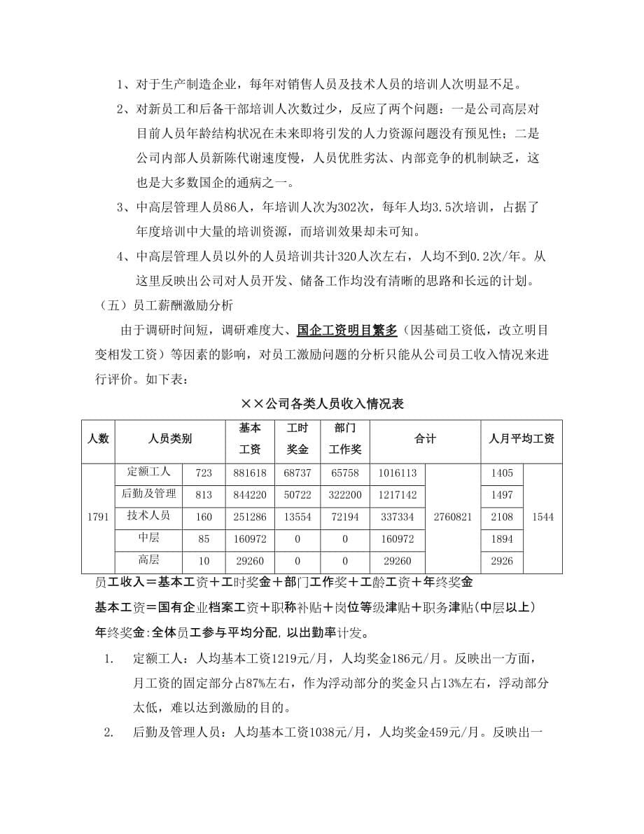 (2020年)管理诊断调查问卷某公司HR尽职调查报告_第5页