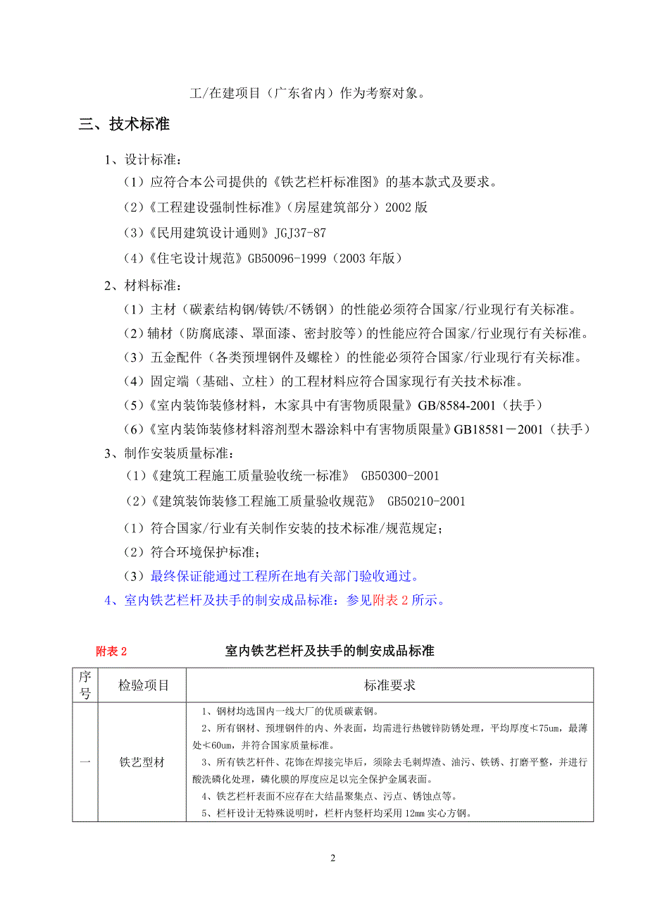 (2020年)标书投标铁艺栏杆年度集中招标技术文件修订_第2页