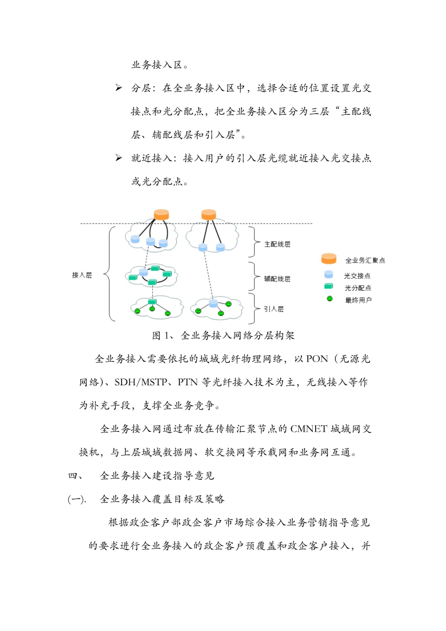 项目管理项目报告某移动公司全业务接入项目建设指导意见_第2页