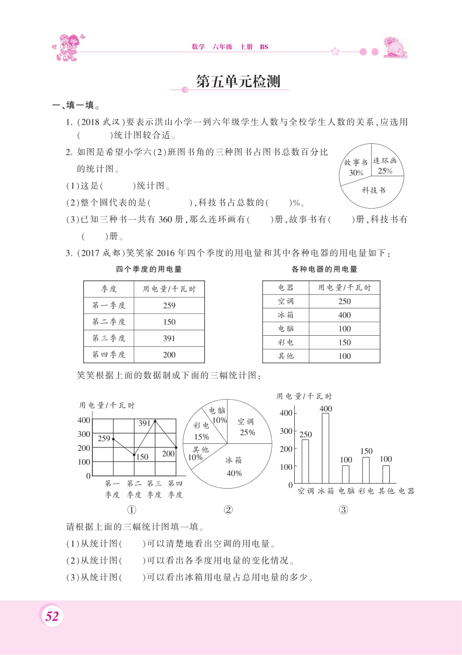 六年级上册数学试题-第五单元测试 北师大版（2014秋）（PDF 含答案 ）_第1页