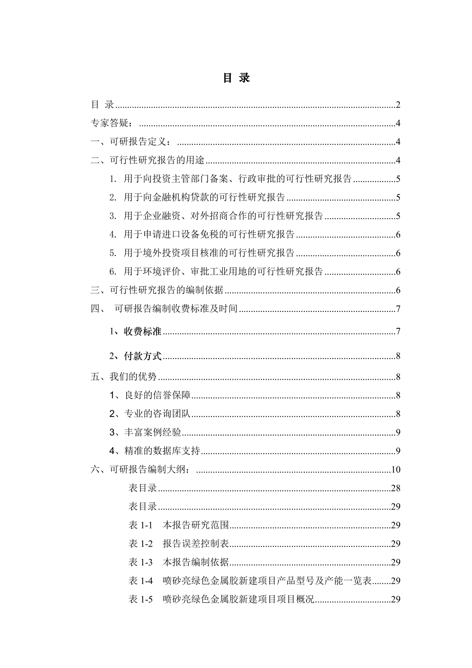 项目管理项目报告喷砂亮绿色金属胶项目可行性研究报告_第2页