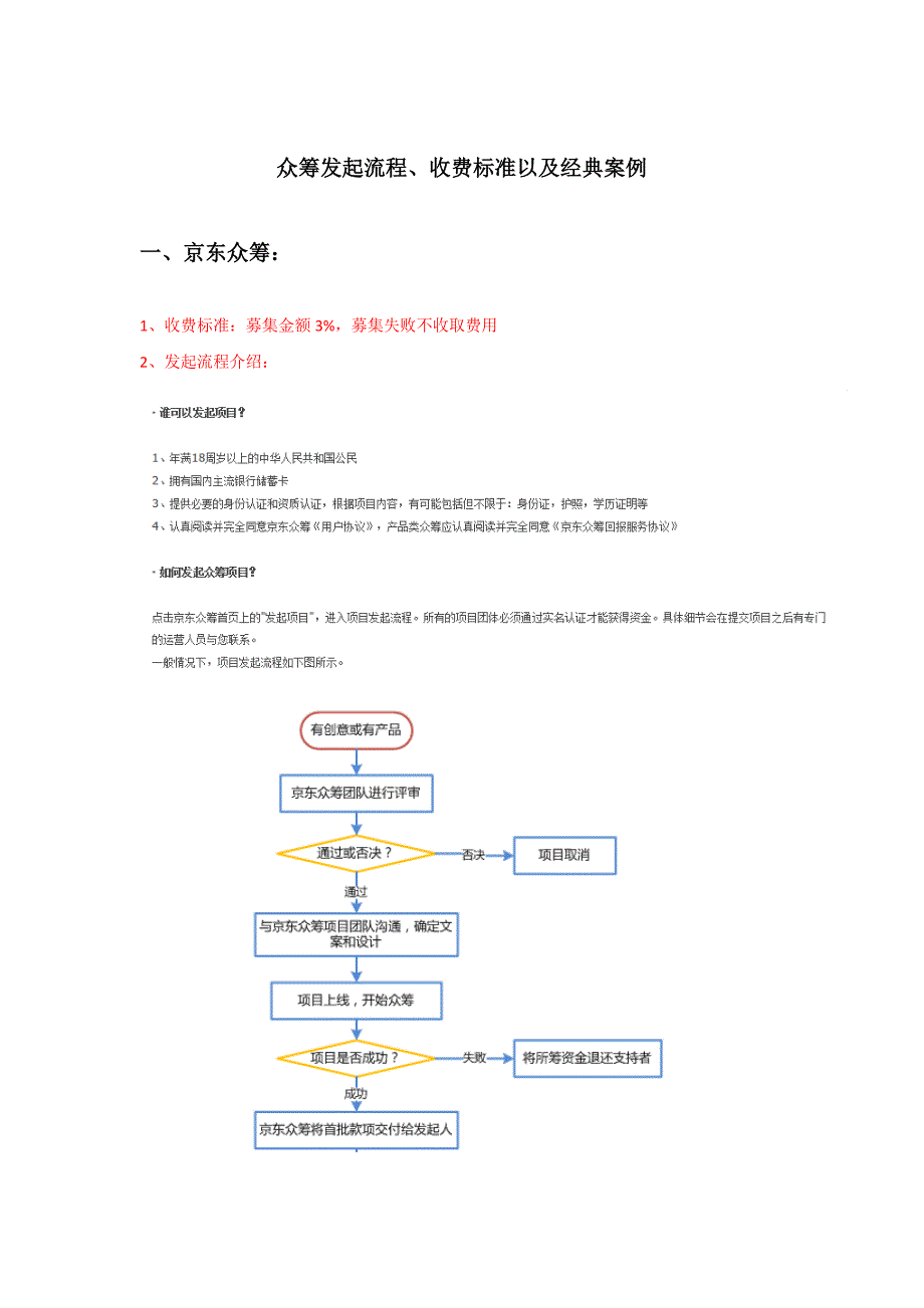 (2020年)流程管理流程再造众筹发起流程收费标准以及经典案例33_第1页