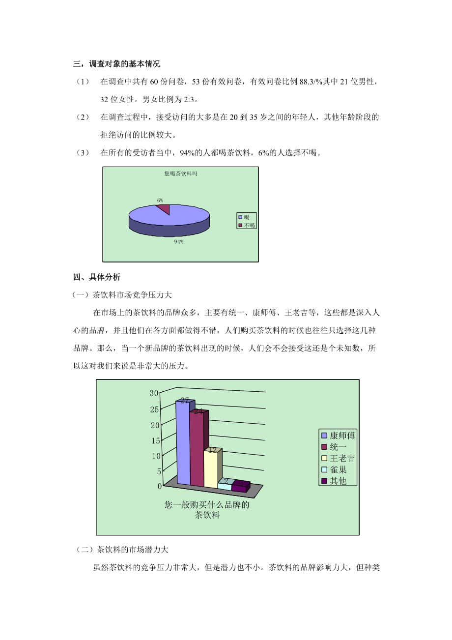 (2020年)管理诊断调查问卷有关茶饮料市场调查报告_第4页