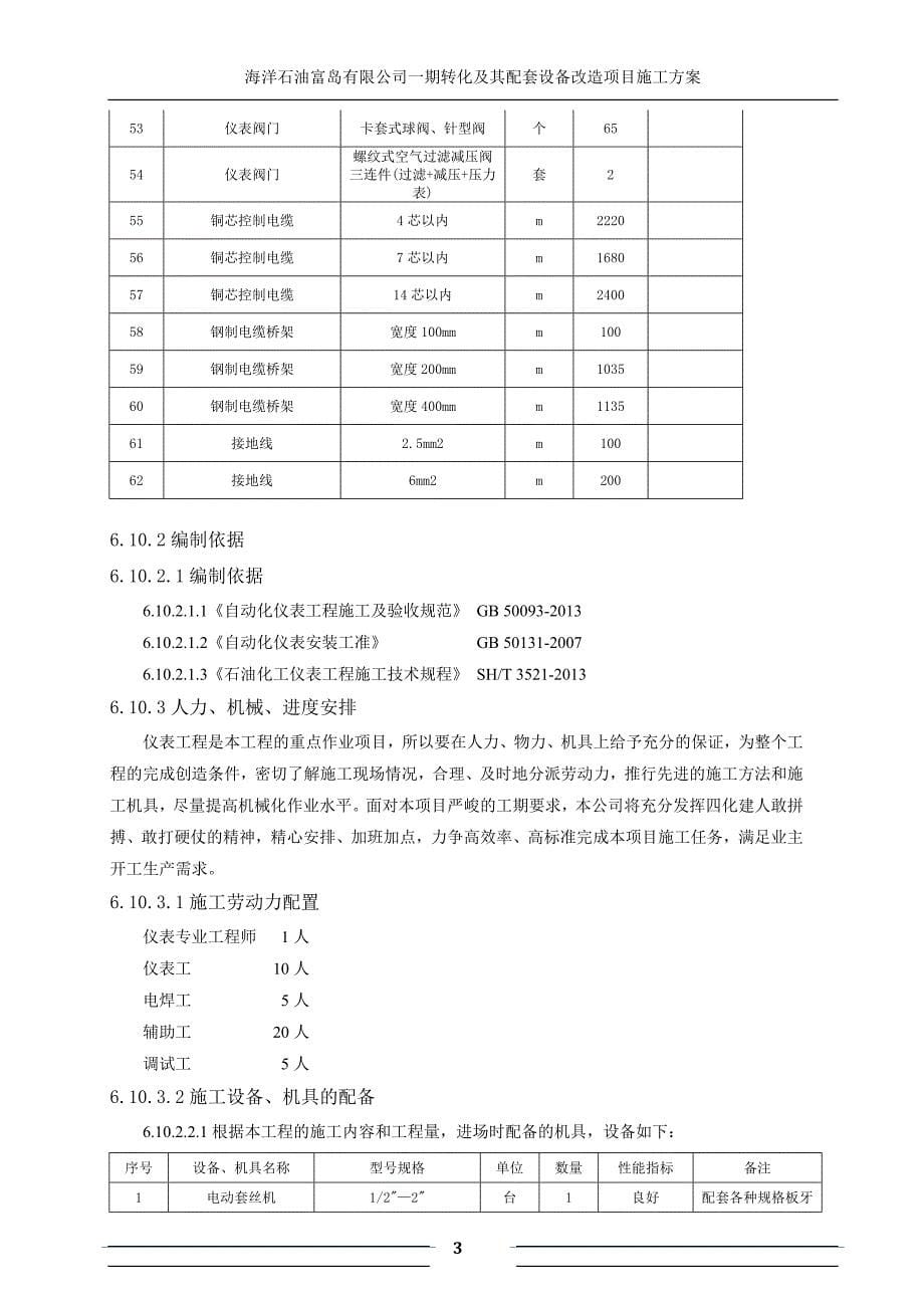 项目管理项目报告海洋石油富岛公司一期转化及其配套设备改造项目施_第5页