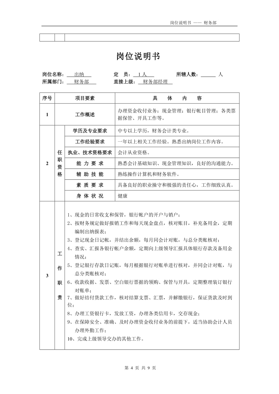 企业管理制度财务部职责及财务管理制度_第4页