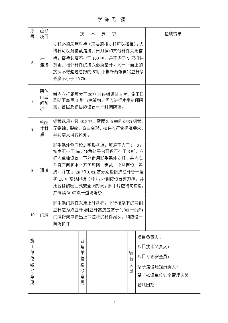 脚手架验收记录表（整理）.pptx_第2页