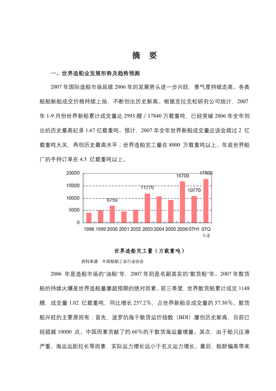 (2020年)行业分析报告我国造船行业区域分析及发展趋势_第1页