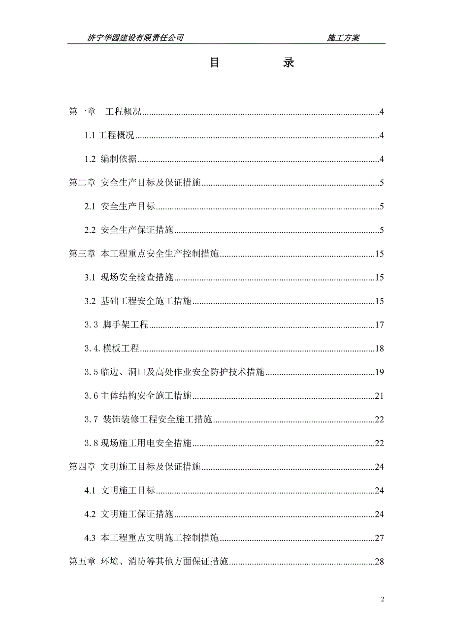 项目管理项目报告专业性较强项目施工方案_第2页