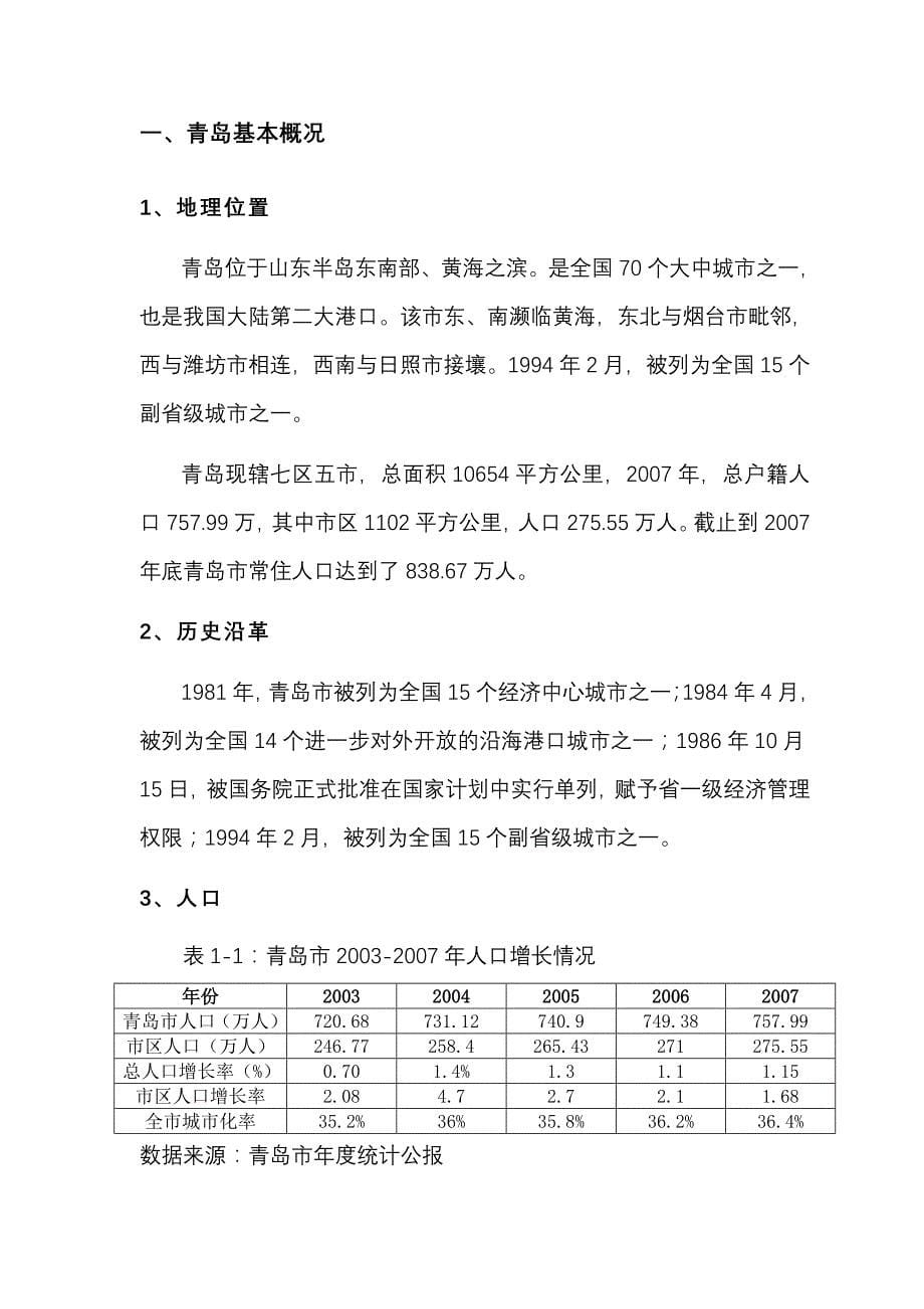 项目管理项目报告青岛某国际广场项目投资分析总结_第5页