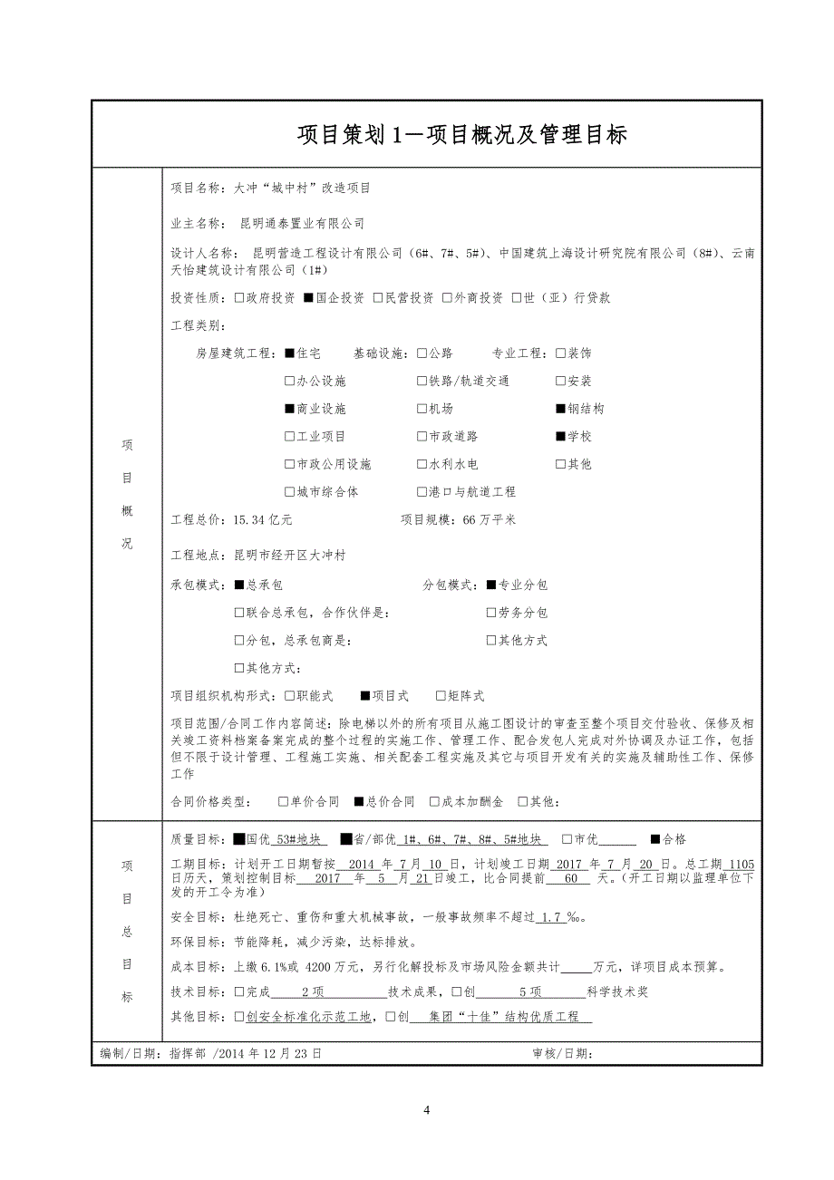 营销策划方案城中村改造项目管理策划书_第4页