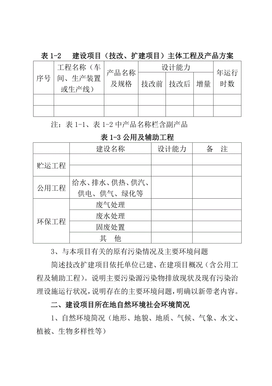 项目管理项目报告某某建设项目环境影响报告表主要内容编制要求试行_第3页