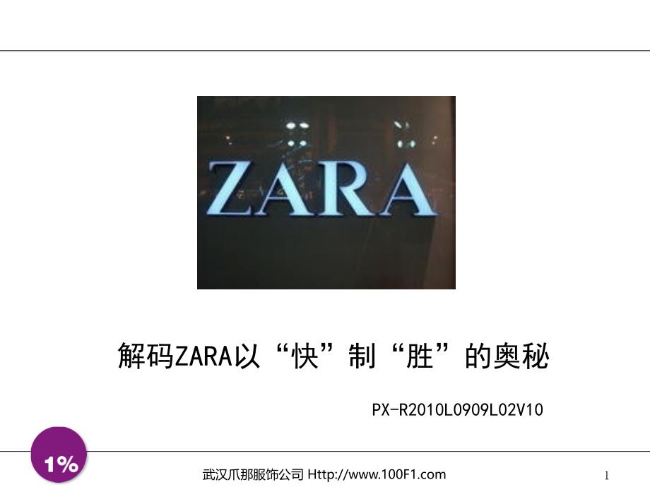 解码ZARA以快制胜的奥秘教学内容_第1页