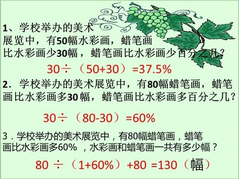 2015人教版小学六年级数学下册总复习百分数问题课件_第5页