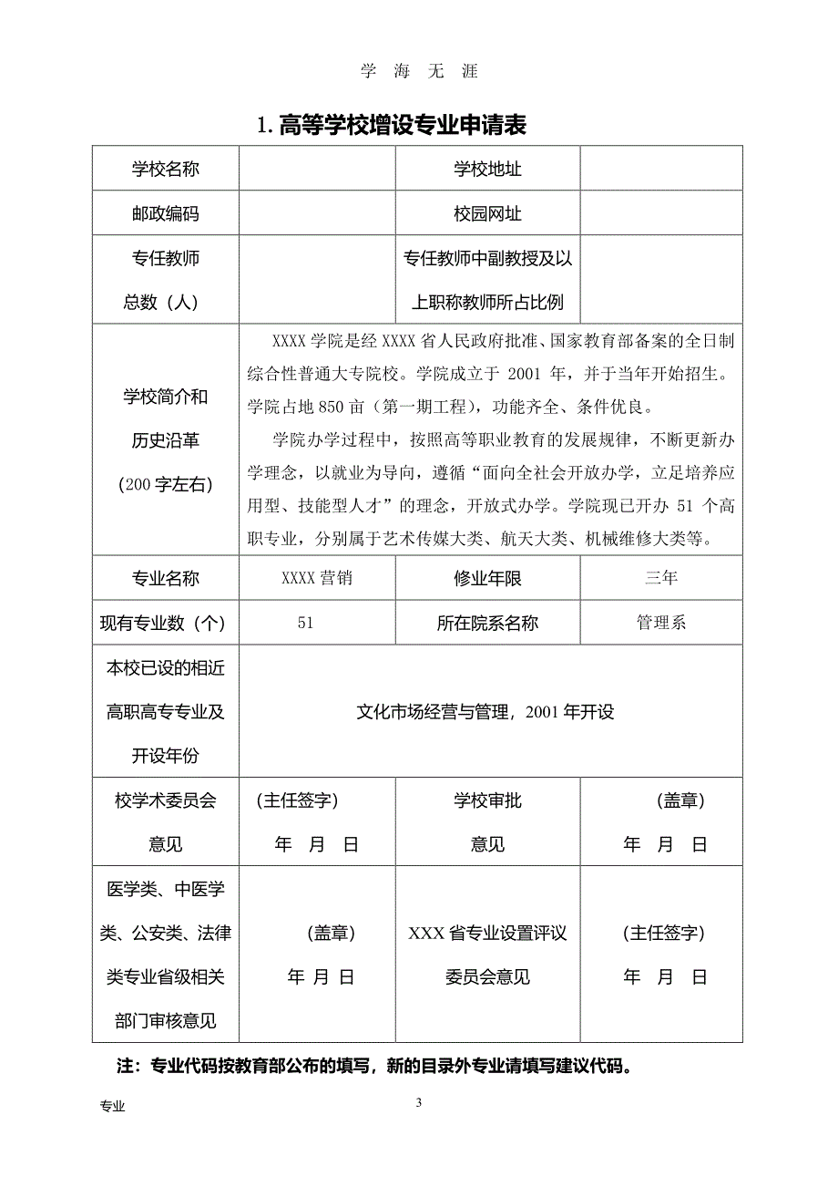 高校申报新专业所需材料汇总（7月20日）.pdf_第3页