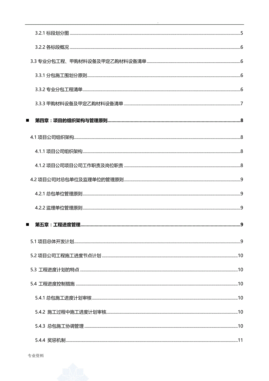 工程项目管理策划书(空白模板)_第4页