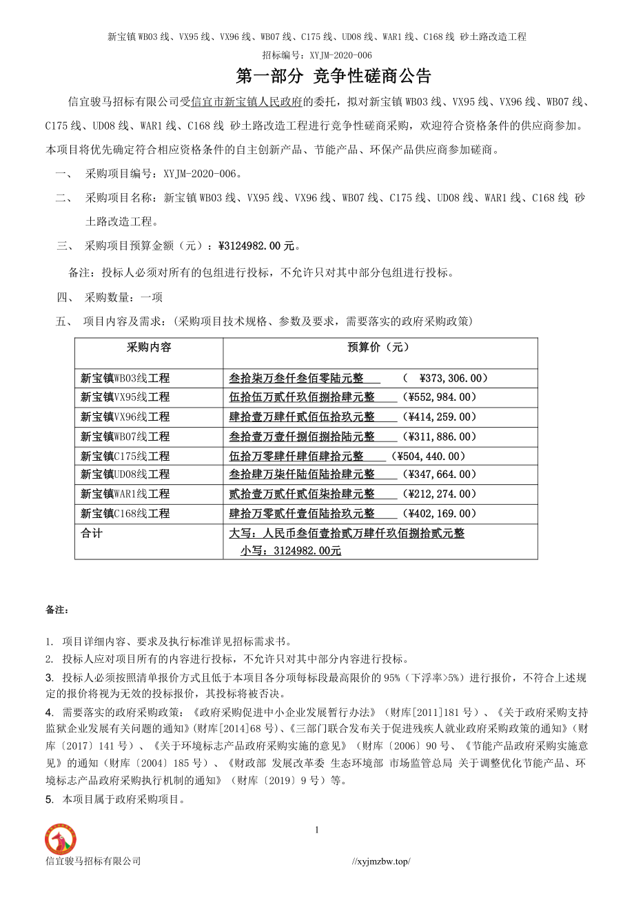 新宝镇WB03线、VX95线、VX96线、WB07线、C175线、UD08线、WAR1线、以168线 砂土路改造工程招标文件_第4页