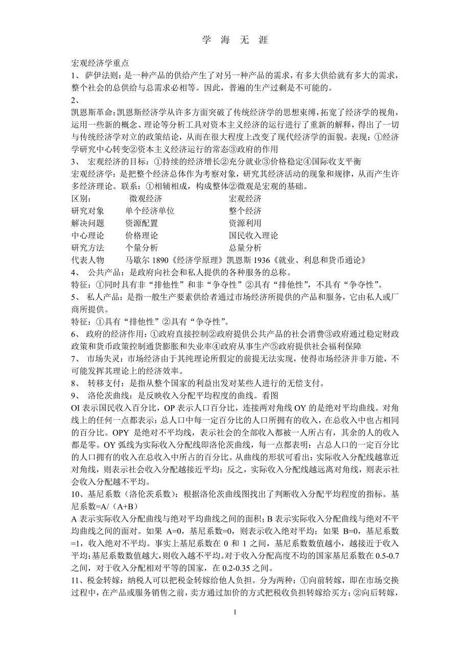 宏观经济学重点知识点(汇总)（7月20日）.pdf_第1页