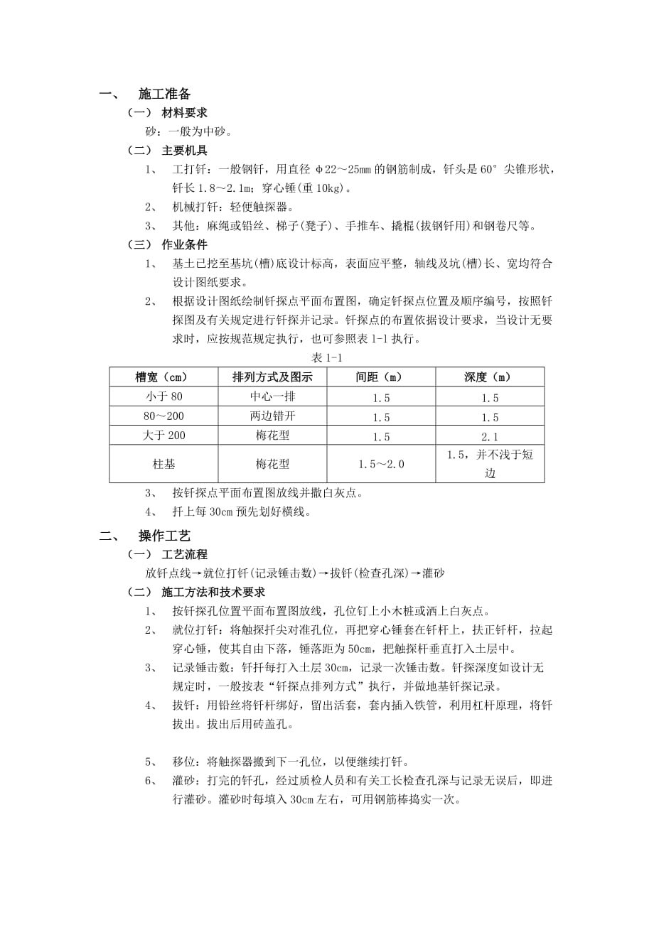 XXX基土钎探工程施工组织设计_第1页