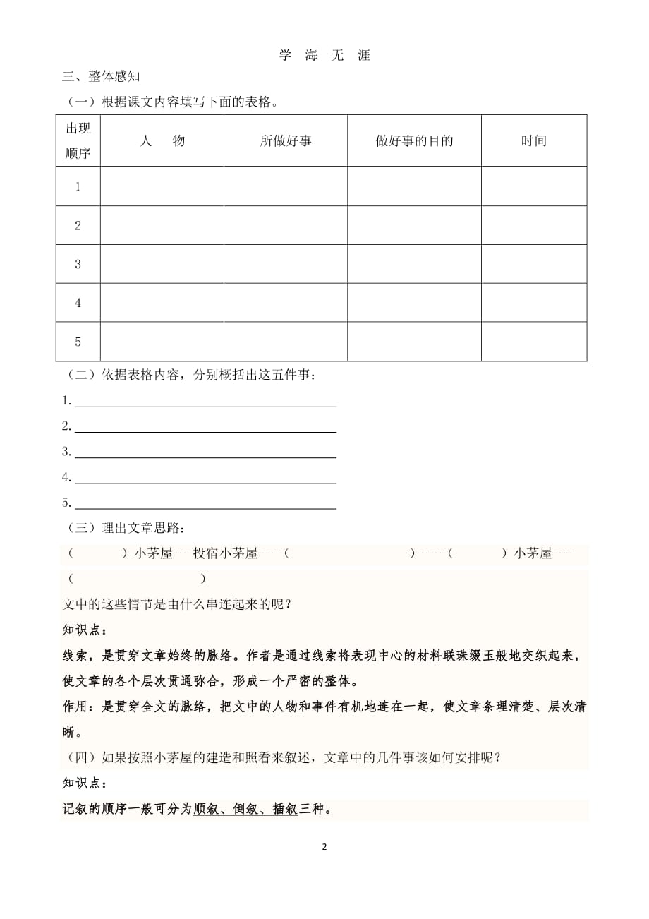 《驿路梨花》导学案（7月20日）.pdf_第2页