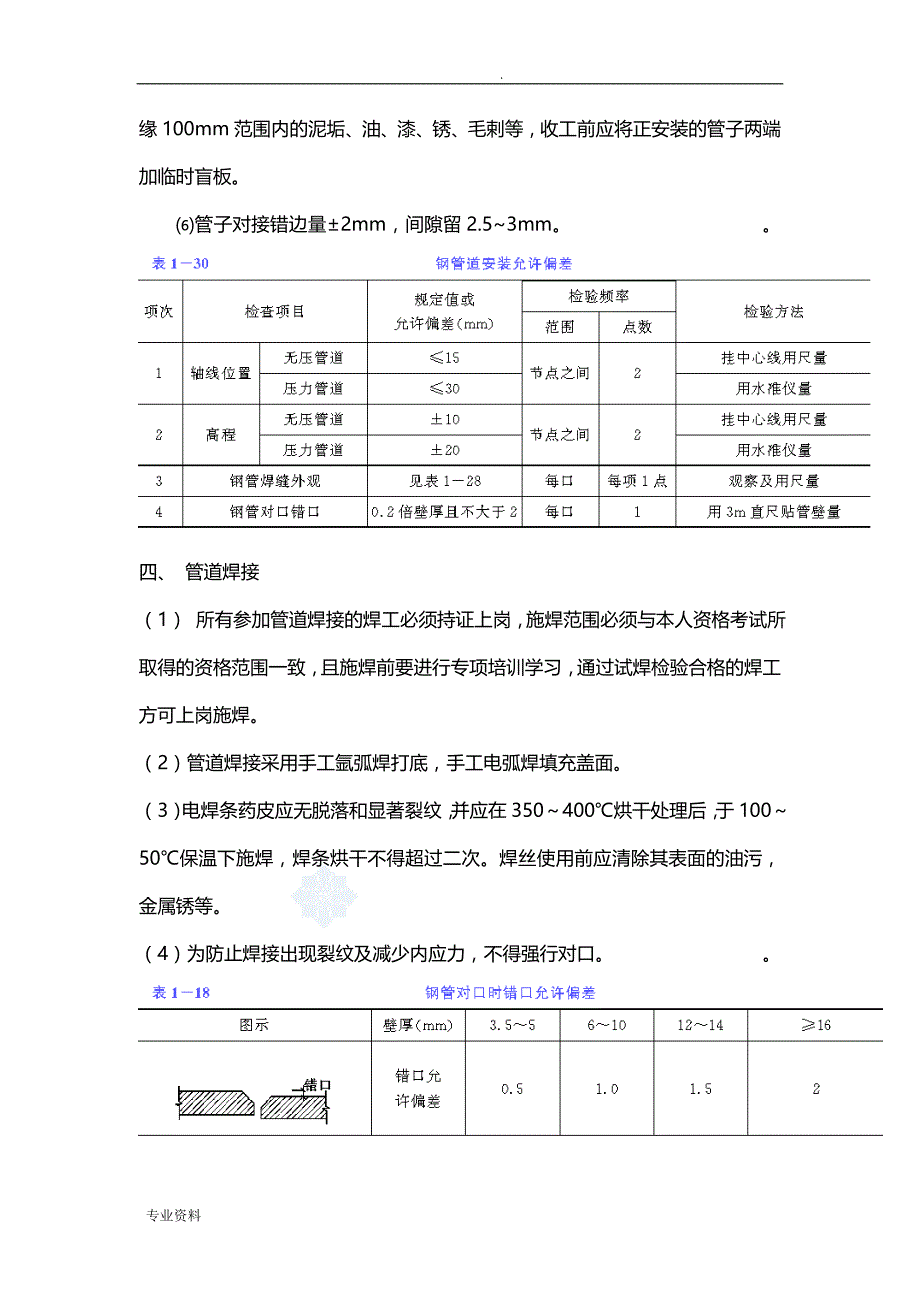 热力管网焊接施工技术交底大全_第4页