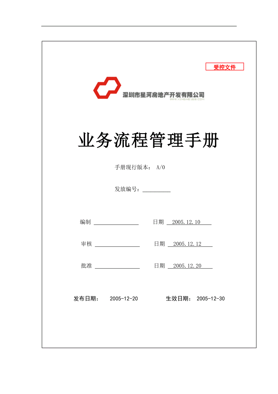 (2020年)企业管理手册星河湾流程管理手册_第1页