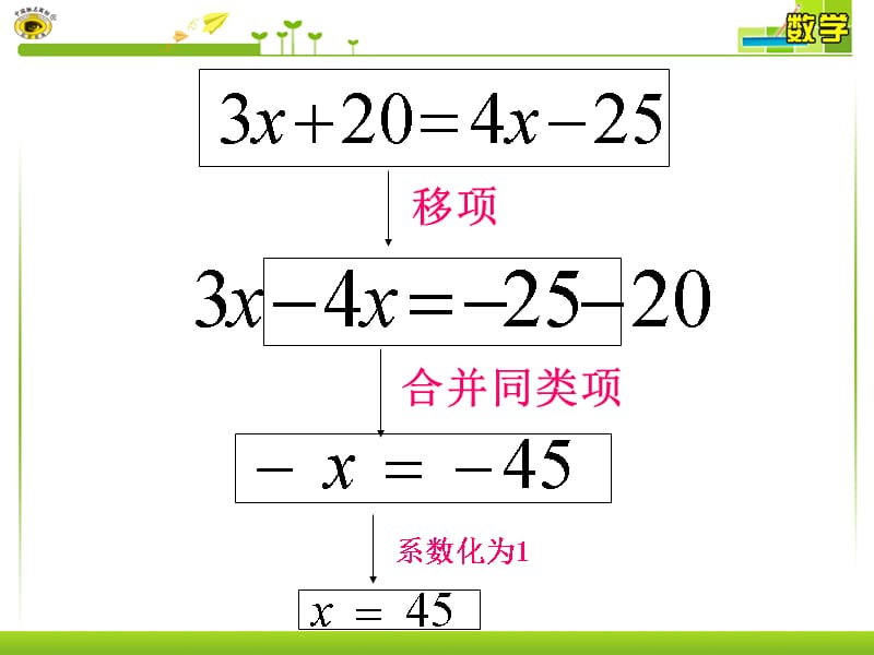 解一元一次方程（一）合并同类项与移项 第2课时课件_第3页